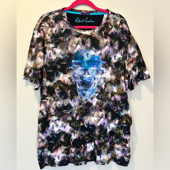 Robert Graham Other - Robert Graham 3XL Men's Short Sleeve T-Shirt Skull All Over Print 100% Cotton